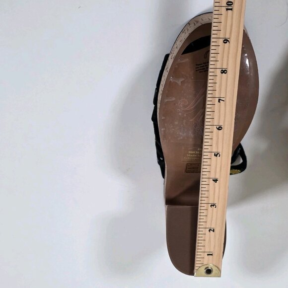 Free People Lisbon Clogs Womens 40 Chunky Cork Platform Suede Floral Embroidery - Picture 12 of 16